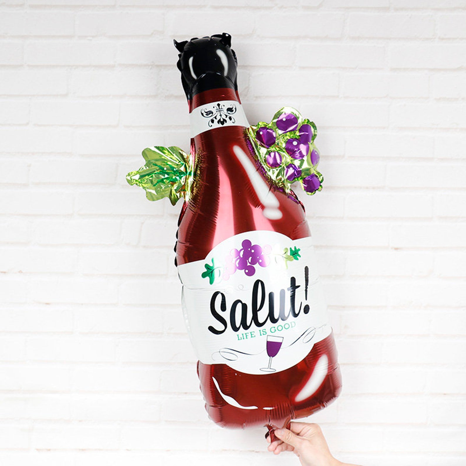 35 Salut Wine Bottle Balloon / Wine Lover Balloon / Wine Etsy