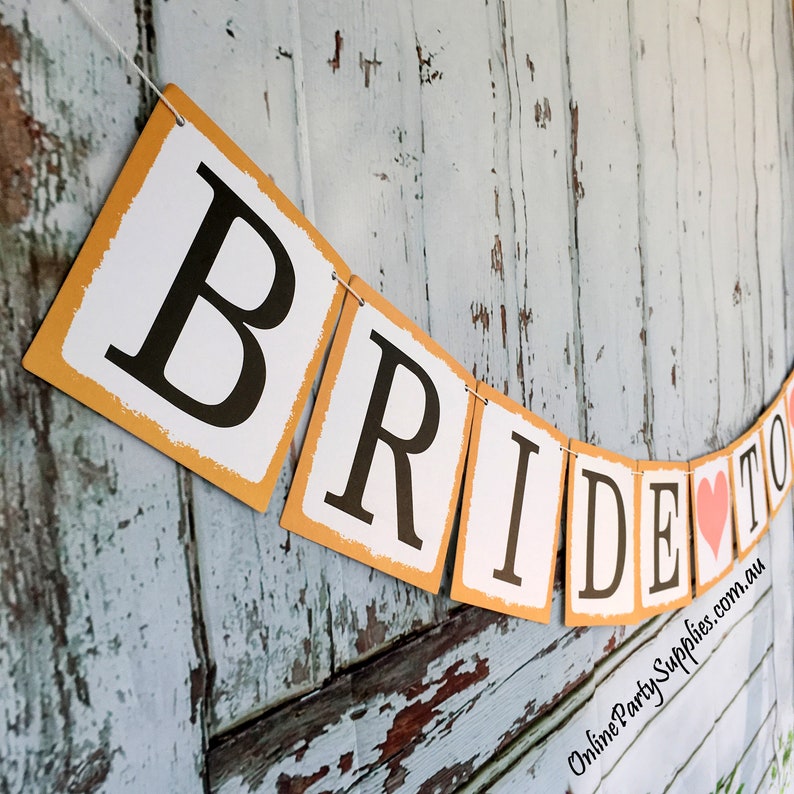 Bride to Be Bunting Banner / Bridal Shower Decorations / Etsy Australia