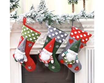 Merry Christmas Stockings, Santa Sacks, Happy Xmas Sacks, Xmas Home Decor, Gifts, Stockings, Socks, Xmas Present Bags, Tree Hanging Ornament