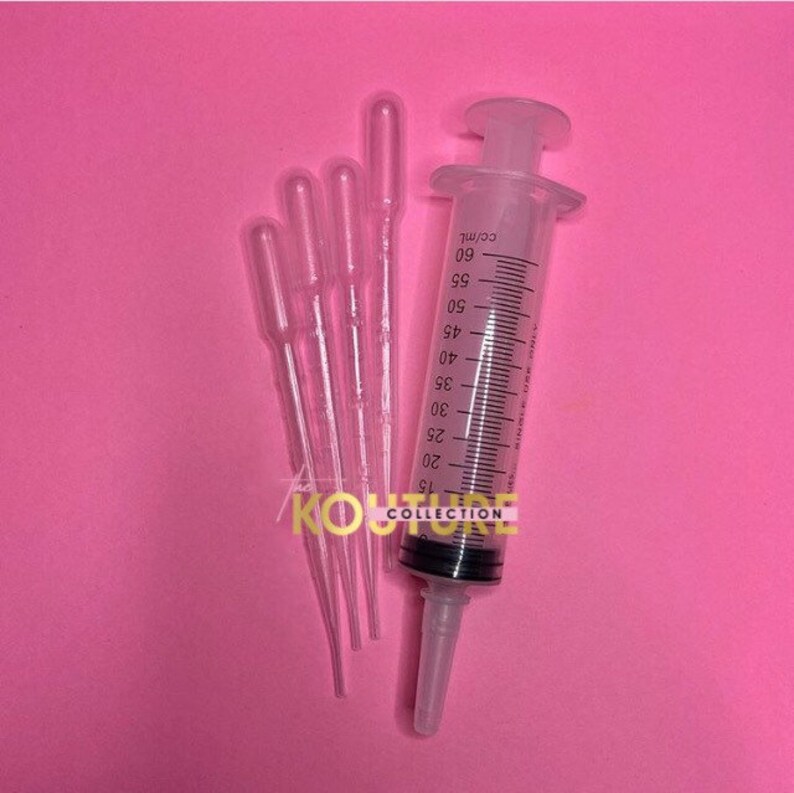 60ml Syringe and 4 3ml Pipettes Syringe And Pipettes Lip Etsy