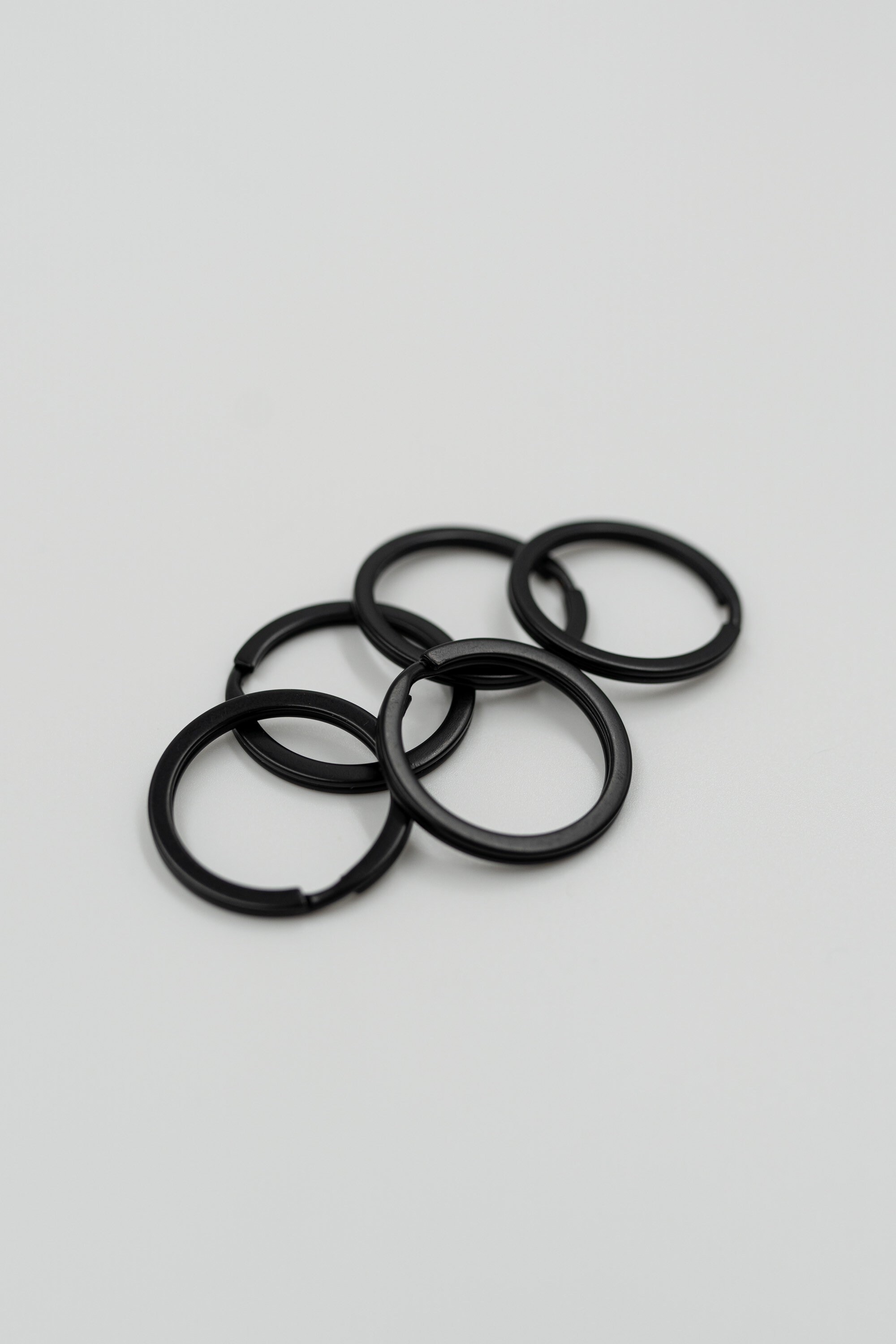 20pcs High Quality Black Flat 28mm Gunmetal Color Split Key Rings Metal  Split Key Rings Connectors Rings 