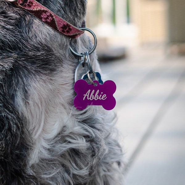 Eloxierte Aluminium Dog ID Schlüsselanhänger Halsband Dog Tag