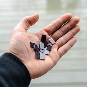 Mini Self Adhesive Magnets Pack of 50, 100, 200 Small Pre Cut Sheet 15mm x 10mm DIY Craft Supply Miniatures Games