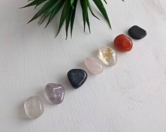 Chakra Crystal Gift Set, Reiki Infused Genuine Stones for Meditation or Yoga Practice, Meaningful Party Favours