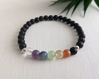 Chakra Crystal Bracelet, Natural Gemstone Jewelry Powered by Reiki, Handmade in Canada