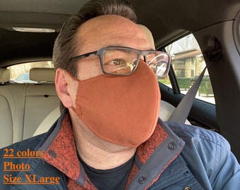 XLサイズのコットンフェイスマスク：洗える防塵トラベルマスク