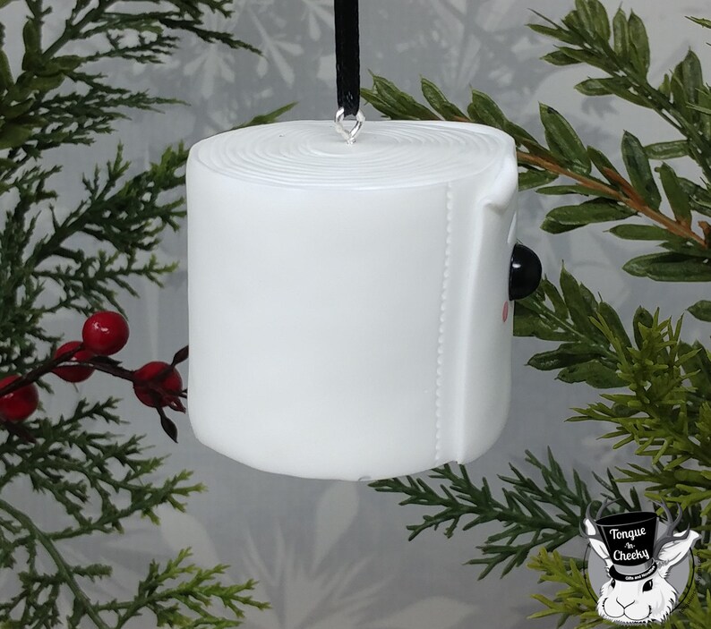Toilet Paper Roll Christmas Ornament 2020 Funny Stocking Stuffer Gag Gift COVID Quarantine Great Toilet Paper Shortage