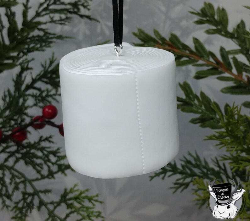Toilet Paper Roll Christmas Ornament 2020 Funny Stocking Stuffer Gag Gift COVID Quarantine Great Toilet Paper Shortage