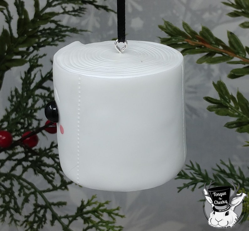 Toilet Paper Roll Christmas Ornament 2020 Funny Stocking Stuffer Gag Gift COVID Quarantine Great Toilet Paper Shortage