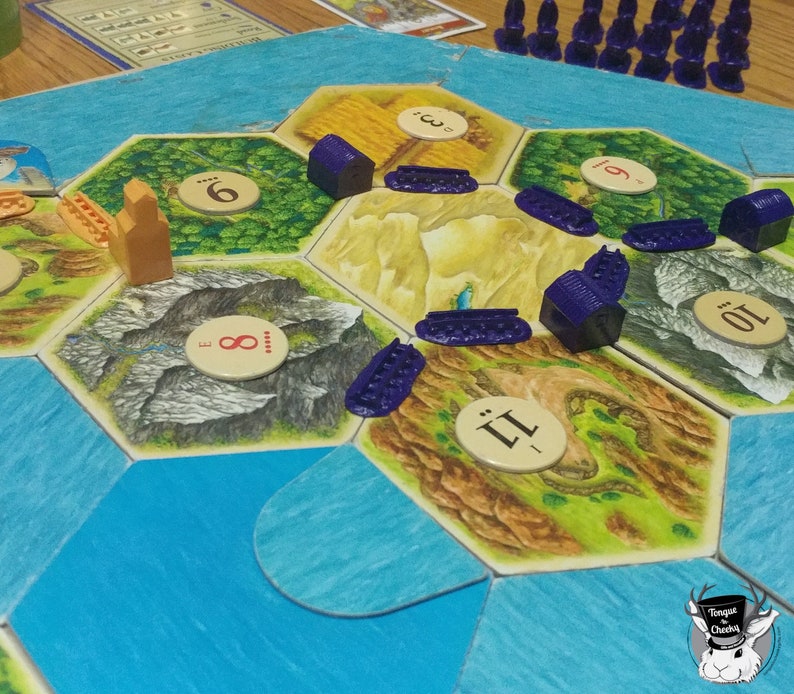 catan board game pieces