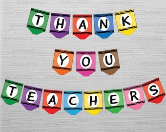 Teachers Appreciation banner, Thank You Teachers banner,