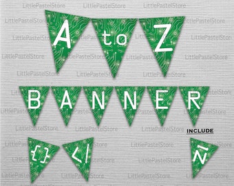 Computer Theme Banner/Sign, Coding Theme Party Banner, Programmer Theme party Banner, Geek Party Banner, A to Z banner, INSTANT DOWNLOAD