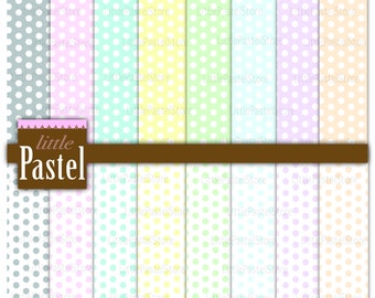 Polka Dot Printable sheets, 12"x12" Polka Dot Digital Paper, Dotted background pattern, scrapbook digital paper, INSTANT DOWNLOAD.