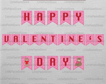 Valentine's Day Banner, Valentine's Day Sign, INSTANT DOWNLOAD