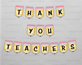 Thank You Teachers Banner, Educators Appreciation Week, Teachers Appreciation Week, INSTANT DOWNLOAD