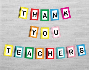 Thank You Teachers Banner, Educators Appreciation Week, Teachers Appreciation Week, INSTANT DOWNLOAD