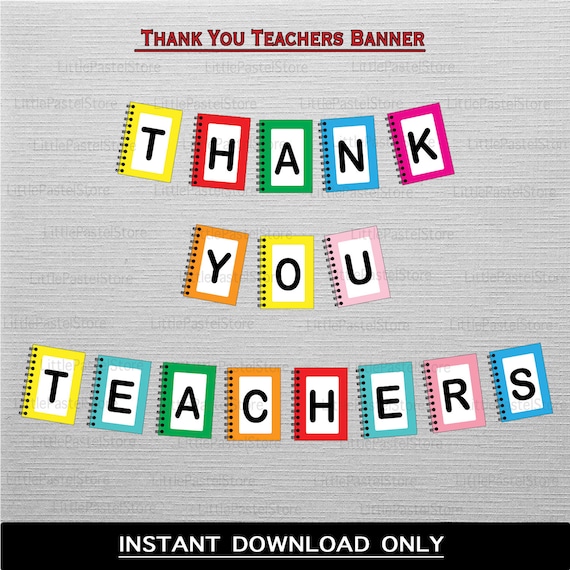 Teacher Appreciation Week Banner Thank You For Helping Us Grow Banner NO DIY Thank You Teachers We Appreciate You Decoration For School Classroom Happy Teacher's Day Party Supplies