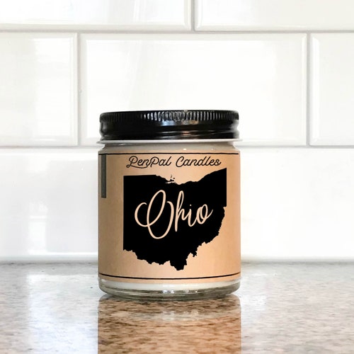 Ohio Scented Candle Homesick Gift Miss Home Gift State Etsy