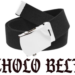 Military style canvas cholo belt