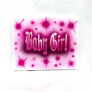 Custom Baby Girl 8x10 airbrush canvas