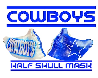 Dallas Cowboys airbrush half skull mask