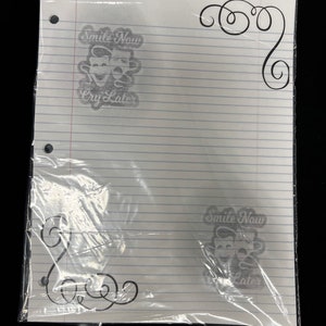 Smile now cry later stationary paper 20 pieces