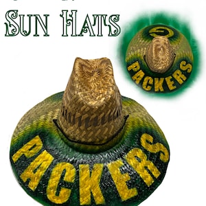 Green Bay packers custom airbrush Sun hat