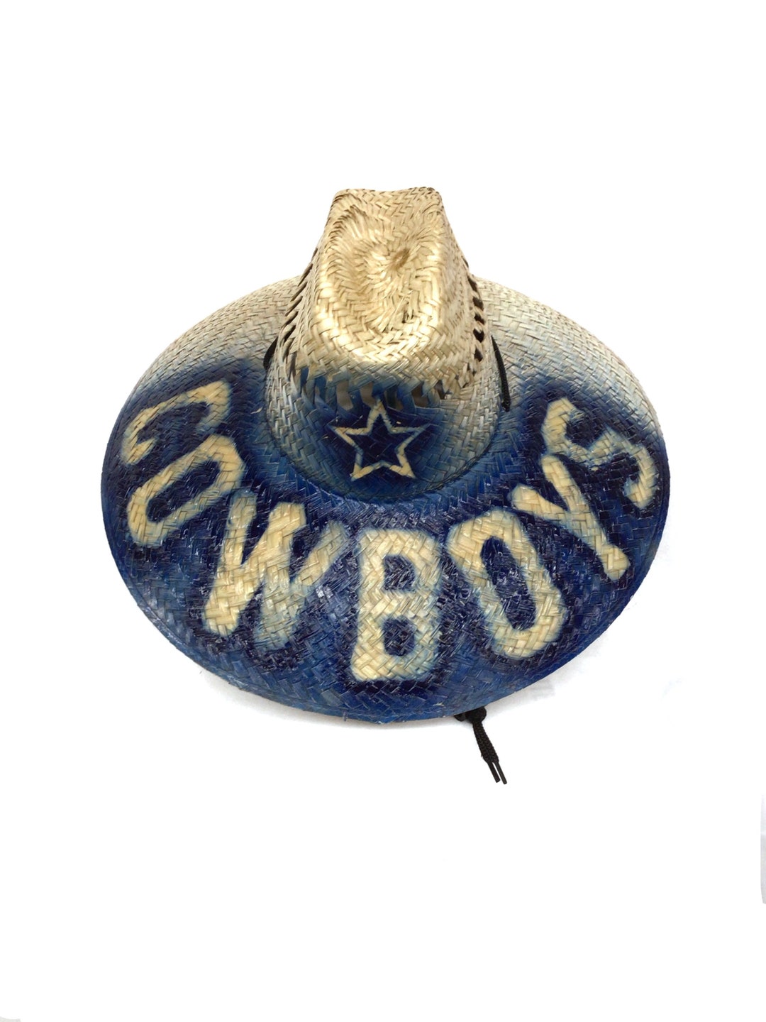 Custom Airbrush Cowboys Straw Hat Etsy
