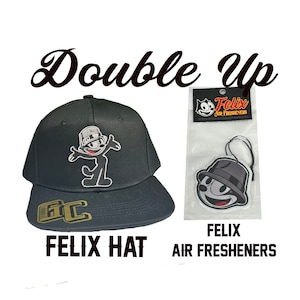 Felix Fadora snapback, hat, and air freshener combo