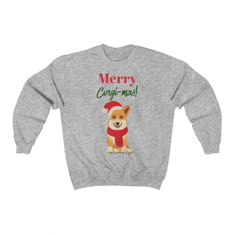 MULTIPLE COLORS Merry Corgimas Christmas Corgi Unisex Sweatshirt