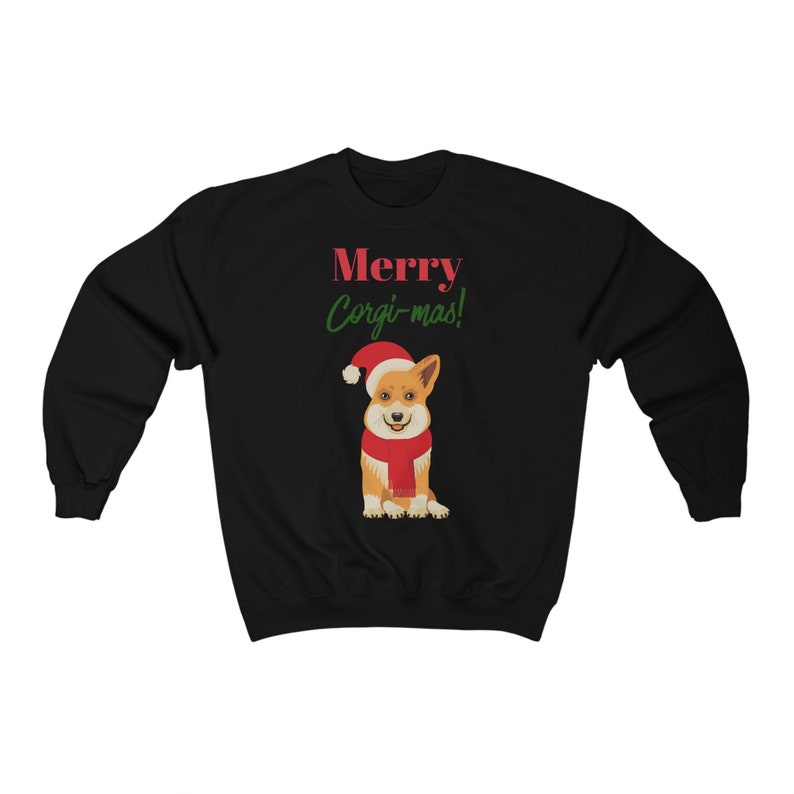 MULTIPLE COLORS Merry Corgimas Christmas Corgi Unisex Sweatshirt