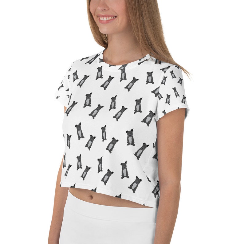 Grey Pitbull Crop Tee