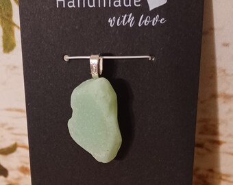 Aruba Sea glass Pendant mint green