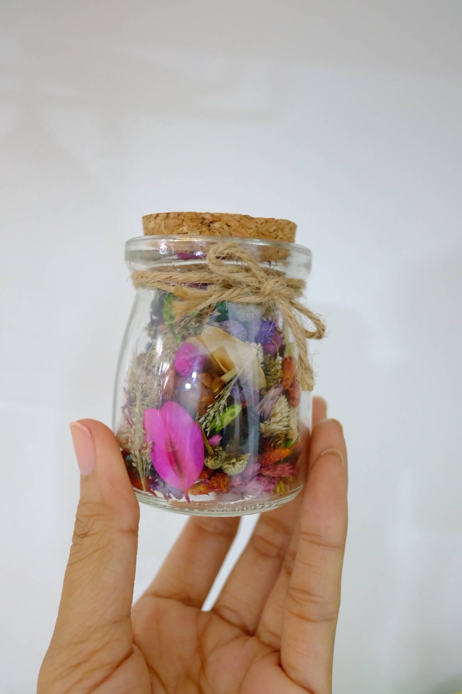 Dried Flowers in Glass Bottles Etsy