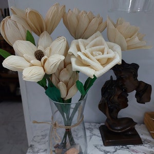 Cornhusk flowers. Driedflowers for Deco 8pcs. Hight 12-13inch.