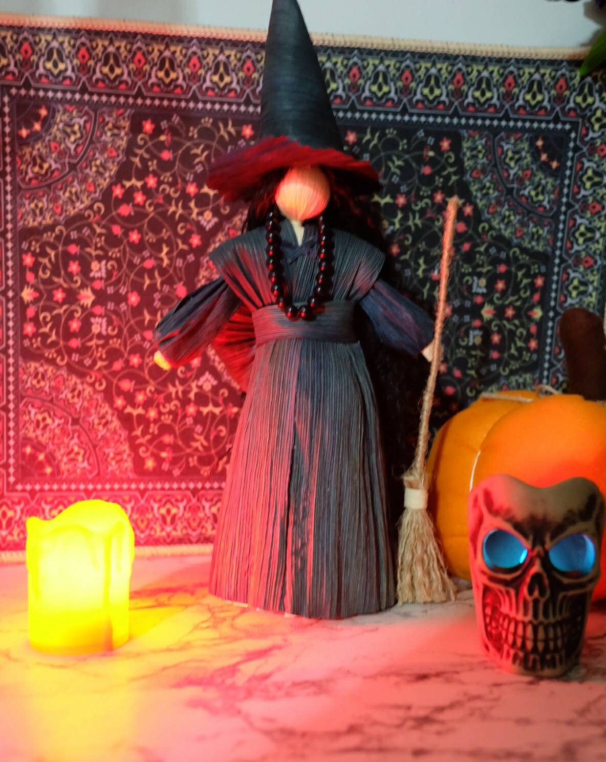 Witch Cornhusk Doll. Cornhusk Doll Gift for Her /gift for Him - Etsy