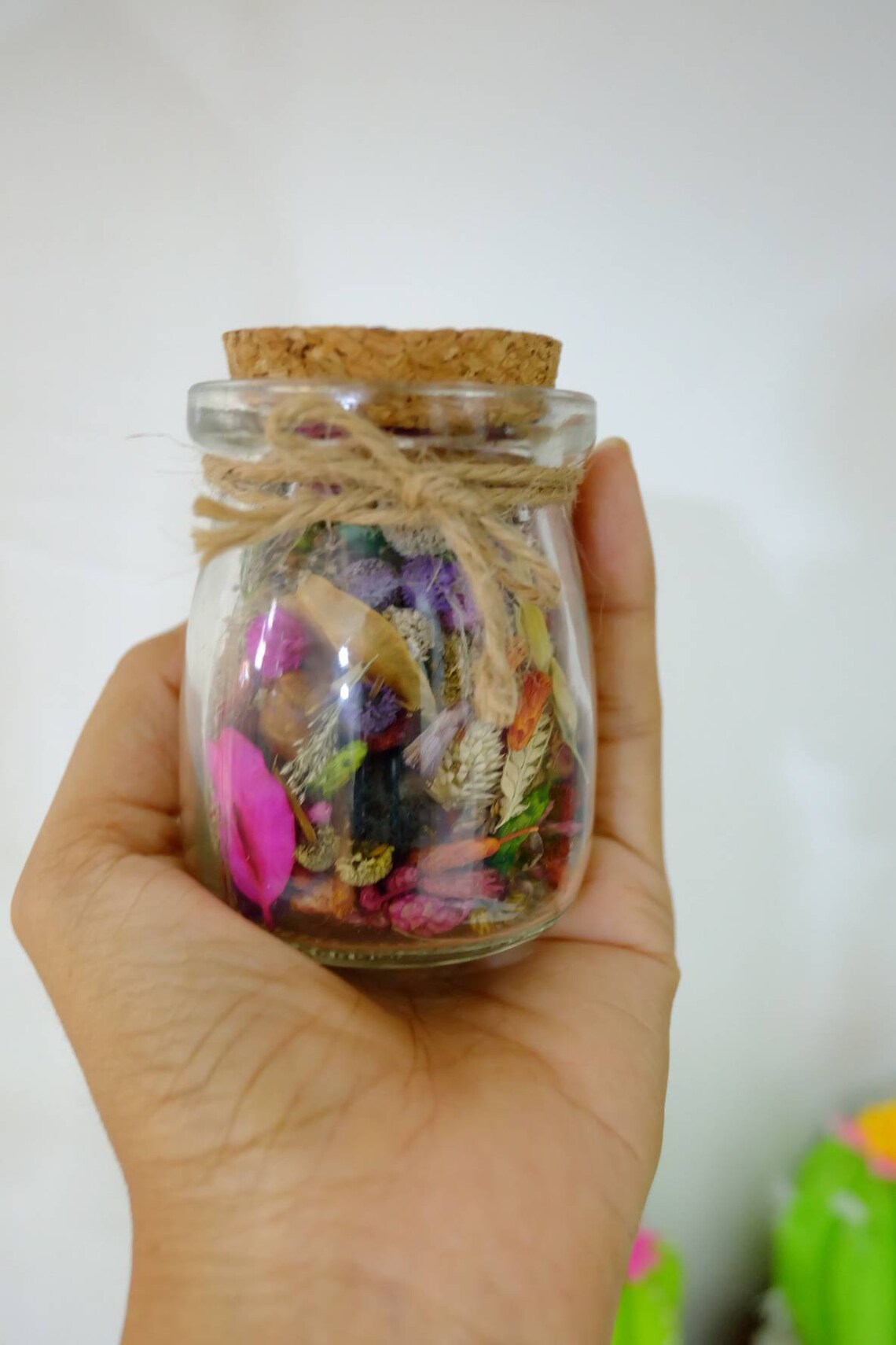 Dried Flowers in Glass Bottles Etsy
