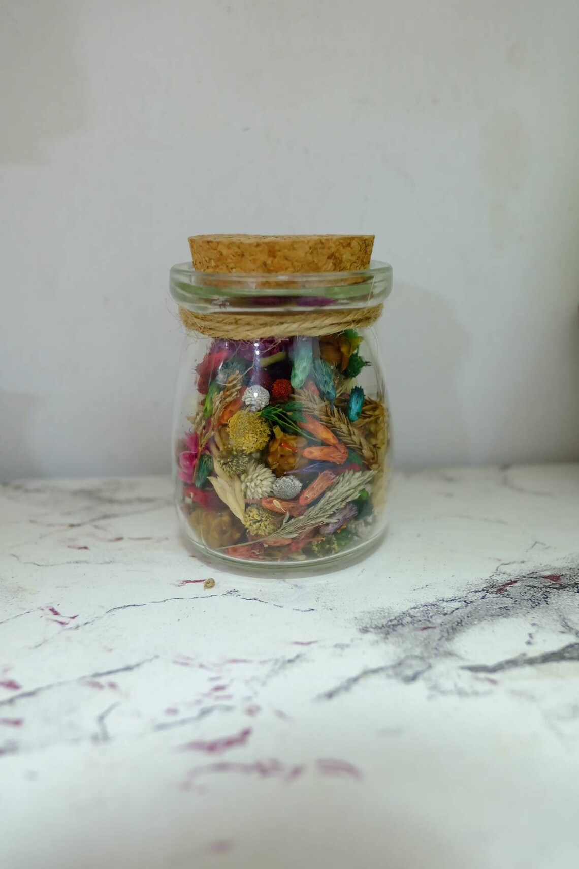 Dried Flowers in Glass Bottles Etsy