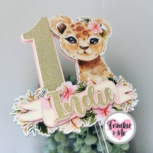 Personalised Safari Cake Topper | Baby Safari Cake Topper | Animal Cake Topper | Wild One Cake Topper | Safari Theme Birthday | Safari Cake