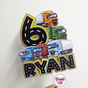Lorry Cake Topper | HGV Topper | Lorry Driver Cake Topper | Construction Cake Topper