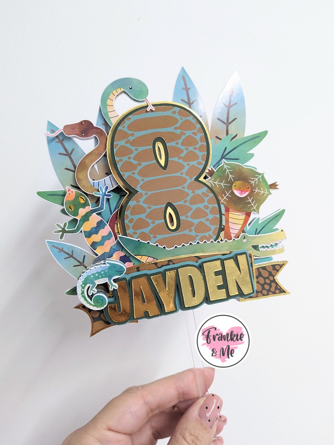 Reptile Cake Topper Reptiles Topper Snake Cake Topper Reptile Party