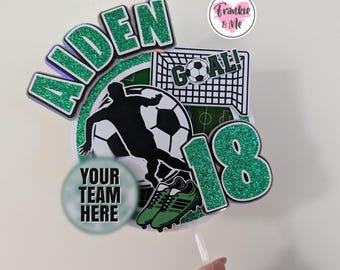 Personalised Football Cake Topper | Football Cake Topper | Soccer Cake Topper | Football Birthday Celebrations | Football Team Cake Topper