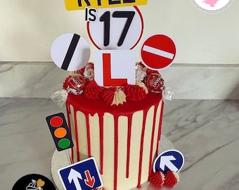 Personalised Learner Driver Cake Topper | New Driver Cake Topper | L Plate Cake Topper | 17th Birthday Gift | 17th Birthday Cake
