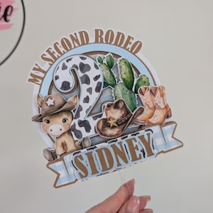 Rodeo Cake Topper | First Rodeo Topper | Cowboy Cake Topper | Rodeo Party Decor | Cowboy Gift | Rodeo Theme Party immagine 8