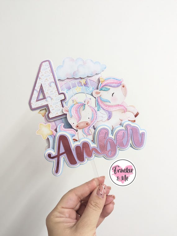 Unicorn Cake Topper | Unicorn Topper | Pink Cake Topper | Unicorn Party Decor | Unicorn Gift | Unicorn Lover | Birthday Unicorn