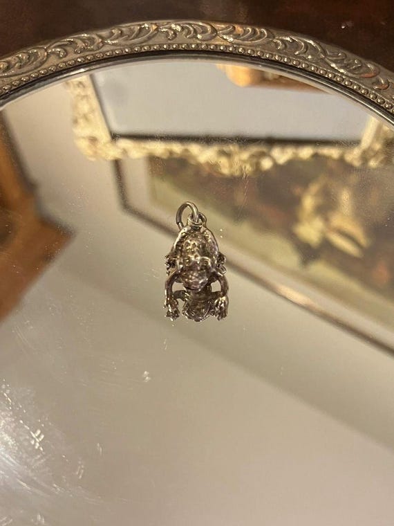 Beautiful Vintage Solid Silver Articulated Frog B… - image 4