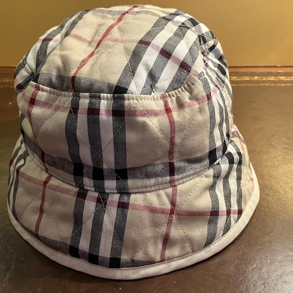 Genuine Burberry Traditional Check Reversible Bucket Hat - Small