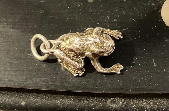 Beautiful Vintage Solid Silver Articulated Frog B… - image 10