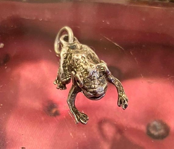 Beautiful Vintage Solid Silver Articulated Frog B… - image 5