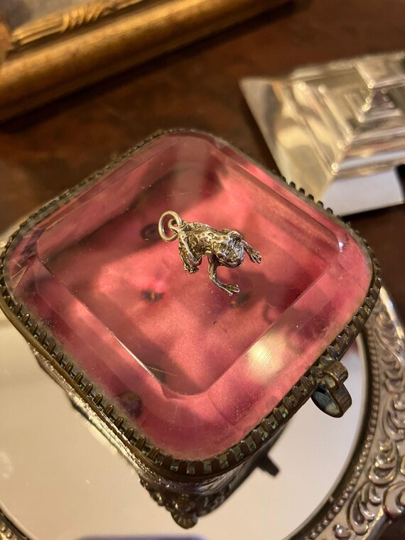 Beautiful Vintage Solid Silver Articulated Frog B… - image 2